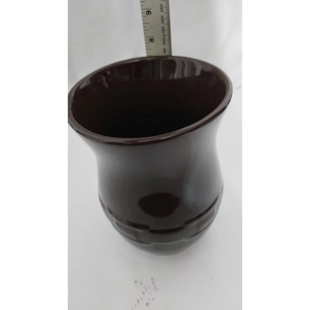 Longaberger Woven Traditions Utensil Vase Chocolate 32036170 Made In‎ China